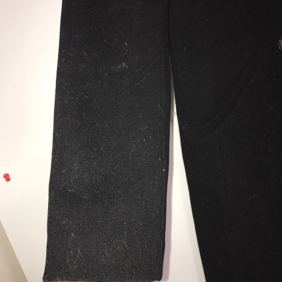 Zara Black Classic Wool Buttoned Long Trench Coat - Picture 7 of 16